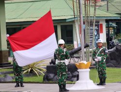 Kodim 0313/KPR Gelar Upacara Bulanan, Dandim Sampaikan Amanat Panglima TNI Terkait Tantangan Lingkungan Strategis Global