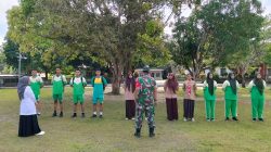 Babinsa Seleksi Paskibra Tingkat Kabupaten di Kecamatan Bandar Petalangan