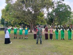 Babinsa Seleksi Paskibra Tingkat Kabupaten di Kecamatan Bandar Petalangan