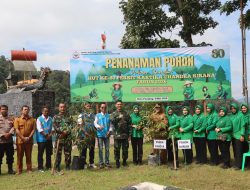 Peringati HUT Ke-80 Persit KCK, Kodim 0313/Kpr Gelar Penanaman Pohon di PLTA Koto Panjang