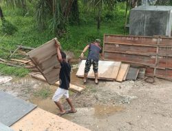 Update Pembangunan, Satgas Kodim 0313/KPR Lepas Mal Beton dan Sempurnakan Pondasi Jembatan Muara Musu