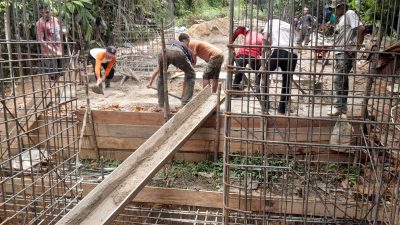 Terus Digesa Pondasi Tower Jembatan Desa Kota Lama Capai 70 Persen