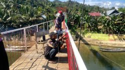 Prioritaskan Faktor Keselamatan, Satgas Kodim 0313/KPR Rampungkan Pemasangan Pagar Pengaman Jembatan Gajah Bertalut