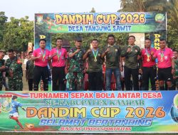 Penutupan dan Partai Final Turnamen Sepak Bola Dandim 0313/KPR CUP Tahun 2026 Berlangsung Meriah Didesa Tanjung Sawit