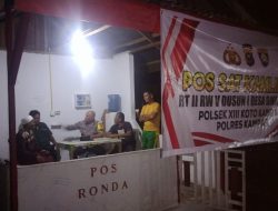 Aipda Lukman Hadi Pantau Pos Siskamling Didesa Binamang