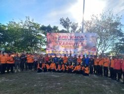 Dandim 0313/KPR Diwakili Danramil 01/Bangkinang Hadiri Apel Gelar Pasukan Kesiapsiagaan Karhutla Kampar 2026
