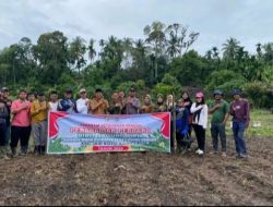 Polsek XIII Koto Kampar Berkolaborasi Dengan Bumdes Gunung Bungsu Tanam Jagung Pipil