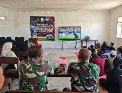 Tanamkan Jiwa Sportivitas, Koramil 03/Bunut Ajak Guru, Pelajar dan Warga Lubuk Terap Nobar Piala Dunia 2026