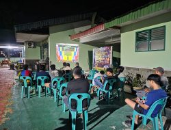 Pererat Silaturahmi, Koramil 05/KK Gelar Nonton Bareng Bersama Masyarakat di Makoramil