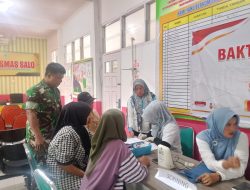 Serma SE Saragih Babinsa Koramil 01/Bangkinang Hadiri Kegiatan KB Kesehatan di Puskesmas Salo