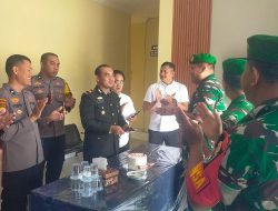 Sinergitas Tanpa Batas, Koramil 01/Bkn Kodim 0313/KPR Beri Kejutan HUT Bhayangkara ke Polsek Bangkinang Kota dan Barat
