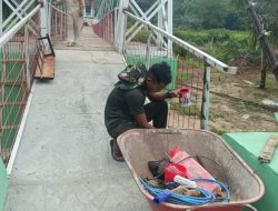 Perkuat Struktur Lantai Jembatan Muara Musu, Tim Lapangan Kebut Pemasangan dan Pengecatan Wiremesh