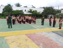 MPLS SMK Negeri 2 Tambusai Utara Di Latih PBB Oleh Anggota Koramil 11/Tambusai