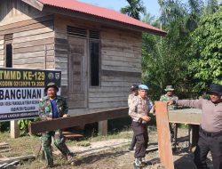 Wujudkan Lingkungan Sehat, Sinergi Tni/Polri di TMMD Ke -129 Pacu Pembangunan MCK di Desa Pangkalan Terap