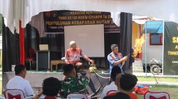 Cegah Kebakaran Sejak Dini, Satgas TMMD Ke-129 Kodim 0313/KPR Gelar Penyuluhan di Pangkalan Terap