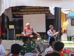 Cegah Kebakaran Sejak Dini, Satgas TMMD Ke-129 Kodim 0313/KPR Gelar Penyuluhan di Pangkalan Terap