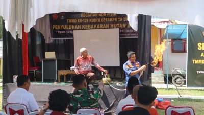 Cegah Kebakaran Sejak Dini, Satgas TMMD Ke-129 Kodim 0313/KPR Gelar Penyuluhan di Pangkalan Terap