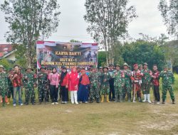Peringati HUT Ke-1 Kodam XIX/Tuanku Tambusai, Koramil 05/KK Gelar Karya Bakti di Desa Pandau