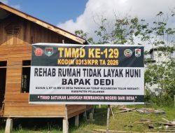 Meski Terkendala Bahan Material, Pembangunan RTLH Rumah Pak Dedi di Desa Pangkalan Terap Capai Progres 70 Persen