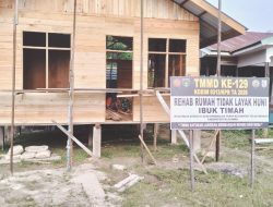 Siap Dihuni Dalam Waktu Dekat, Pembangunan RTLH Ibu Timah Dalam TMMD Ke-129 Kodim 0313/KPR Capai Progres 80 Persen