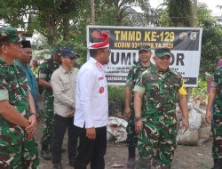 Tinjau Hasil Pembangunan TMMD Ke-129, Tim Wasev Mabesad Brigjen TNI Zulfirman Chaniago, S.I.P., M.Han Evaluasi Sasaran Fisik