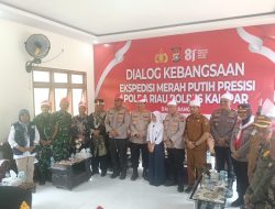 Dandim 0313/KPR Diwakili Danramil 05/KK Hadiri Ekspedisi Merah Putih Presisi Polda Riau di Kampar Kiri Hulu