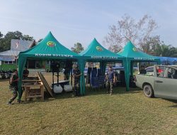 Jelang Penutupan TMMD Ke-129 Kodim 0313/KPR, Satgas Gelar Persiapan Upacara di Lapangan Kantor Desa Pangkalan Terap