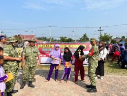 Semarakkan HUT Ke-81 RI, TNI AD di Kabupaten Rokan Hulu Gelar Lomba Bersama Pelajar