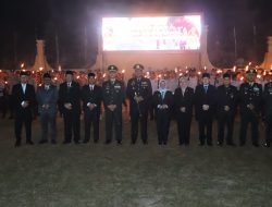 Dandim 0313/KPR Hadiri Malam Taptu dan Pawai Obor Jelang HUT RI Ke-81