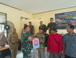 Gandeng Muspika dan Kades, Tim Mabes TNI Bagikan Sembako dan Edukasi Karhutla