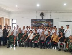 Akselerasi Mitigasi Karhutla, Tim Penyuluh Mabes TNI Sosialisasi di Aula Kantor Camat Tambang