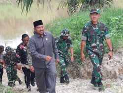 Cek Kesiapan Pasokan Air, Brigjen TNI Andi Tjanwandi Tinjau Embung di Kepenuhan Tengah Guna Cegah Karhutla
